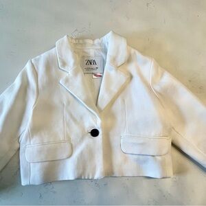 Zara Toddler girl White Blazer Jacket